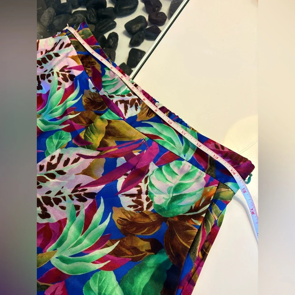 Zara Bright Tropical Leaf Print Blazer and Pants Set - Picture 14 of 16